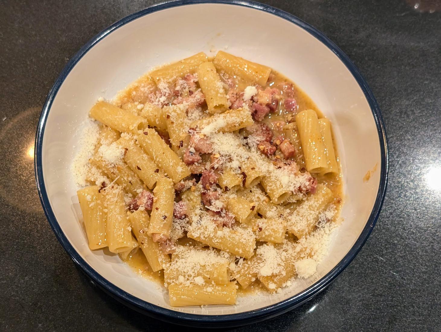 Pasta Carbonara photograph 1