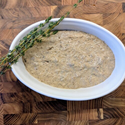 mushroom pate with thyme